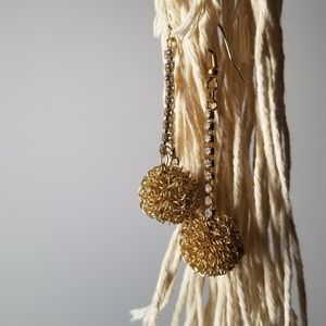 Earrings Statement Dangling Earrings Gold* Twist Ball